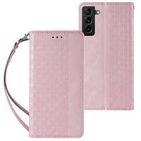 MAGNET STRAP CASE CASE FOR SAMSUNG GALAXY S22 POUCH WALLET + MINI LANYARD PENDANT PINK