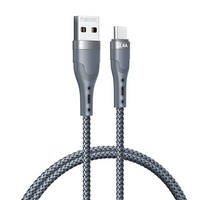 REMAX USB CABLE - MICRO USB FOR CHARGING AND DATA TRANSMISSION 2.4A 1M SILVER (RC-C006)