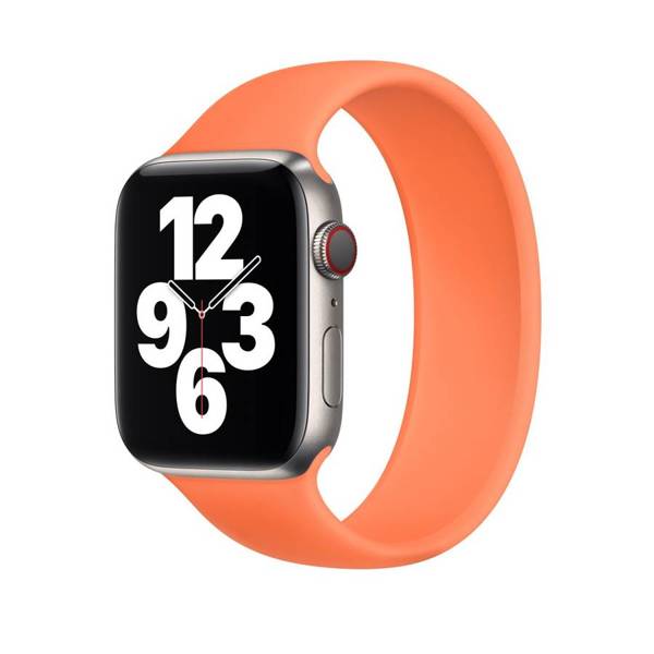 APPLE STRAP SOLO MYX32ZM/A SILICONE APPLE WATCH STRAP 45MM KUMQUAT  MIX SIZES WITHOUT PACKAGING