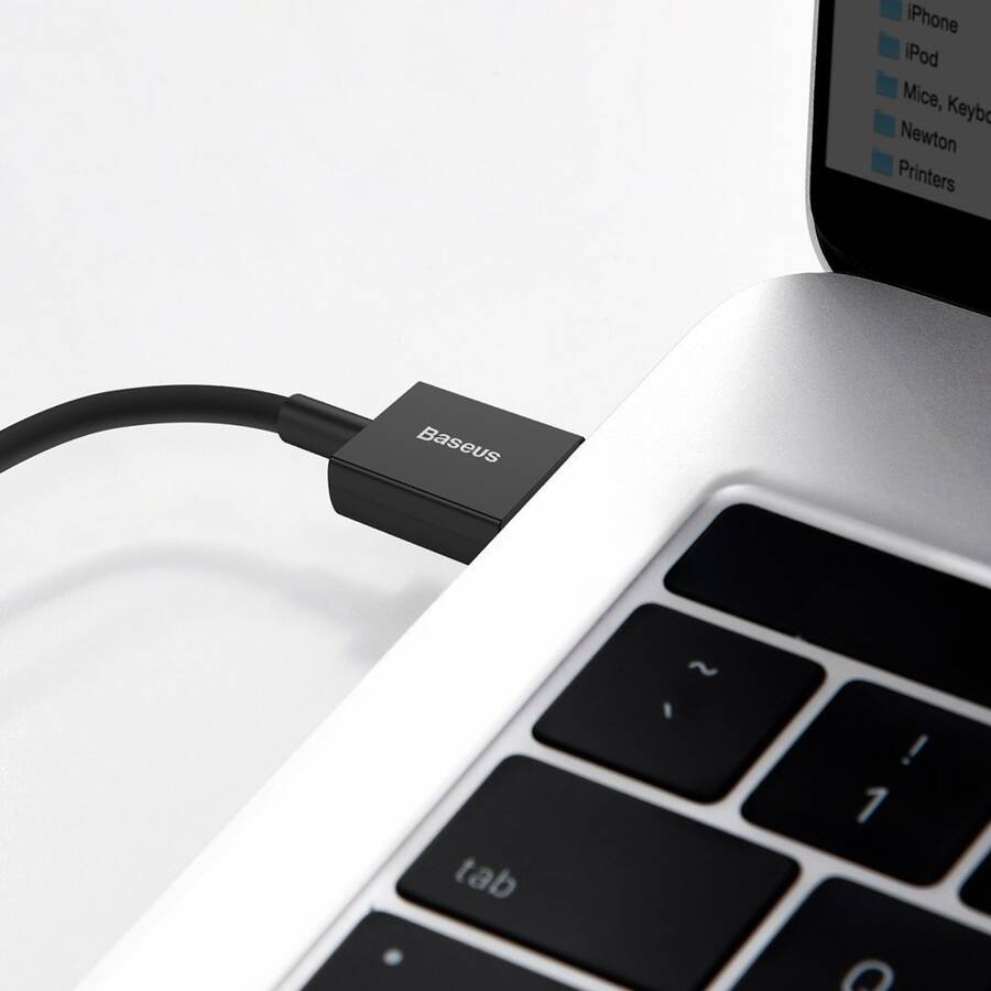 BASEUS SUPERIOR USB - LIGHTNING FAST CHARGING DATA CABLE 2,4 A 1 M BLACK (CALYS-A01)