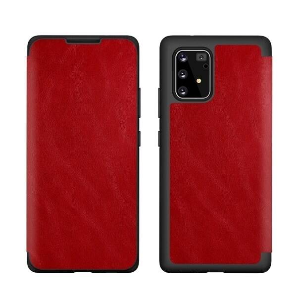 BELINE LEATHER BOOK SAMSUNG S21 RED / RED CASE