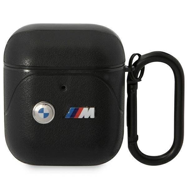 BMW BMA222PVTK AIRPODS 1/2 COVER BLACK/BLACK LEATHER CURVED LINE