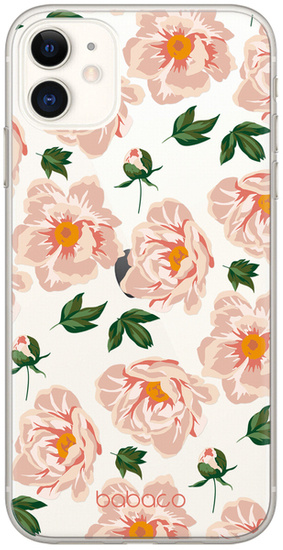 CASE OVERPRINT BABACO FLOWERS 014  IPHONE 13 PRO MAX TRANSPARENT