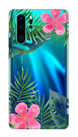 CASEGADGET CASE OVERPRINT LEAVES AND FLOWERS HUAWEI P30 PRO