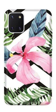 CASEGADGET CASE OVERPRINT PNK FLOWER AND LEAVES SAMSUNG GALAXY NOTE 10 LITE