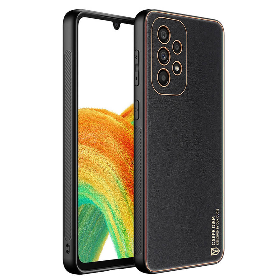 DUX DUCIS YOLO ELEGANT COVER MADE OF ECOLOGICAL LEATHER FOR SAMSUNG GALAXY A33 5G BLACK