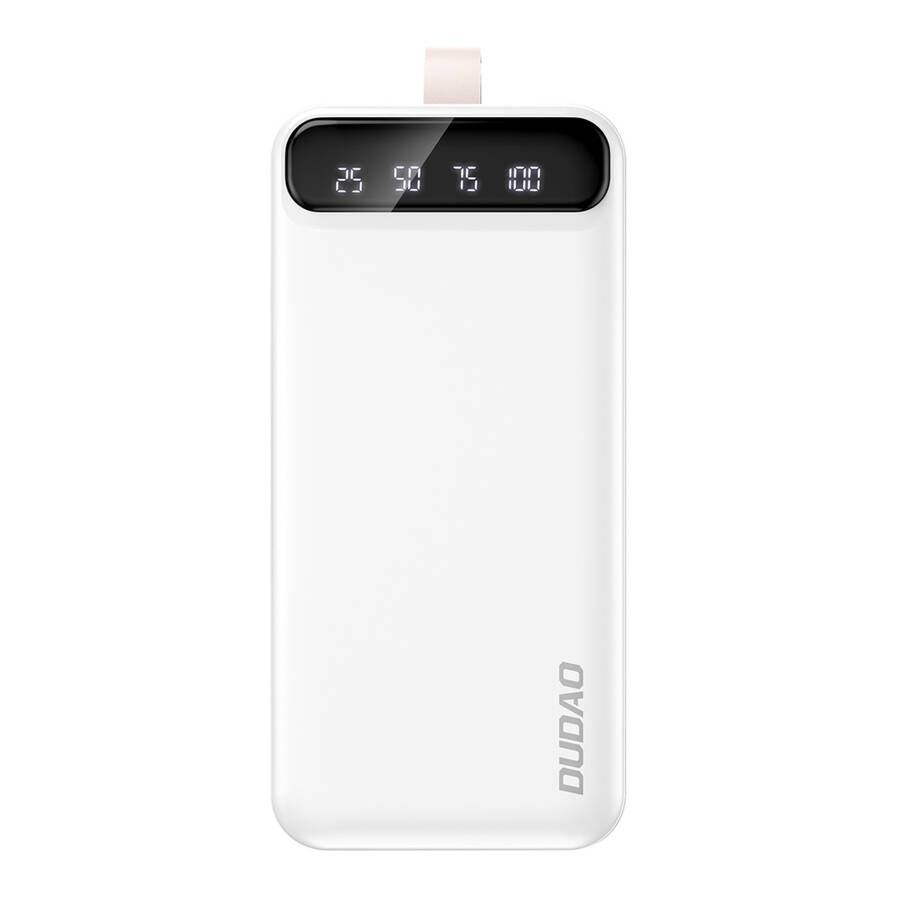 Dudao powerbank 30000 mAh 3x USB with LED lamp white (K8s + white)