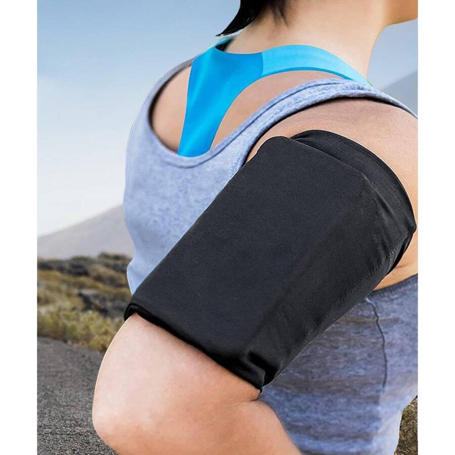 ELASTIC FABRIC ARMBAND ARMBAND FOR RUNNING FITNESS L BLUE