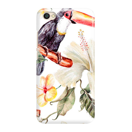 FUNNY CASE OVERPRINT TOUCAN AND FLOWER XIAOMI REDMI NOTE 5A