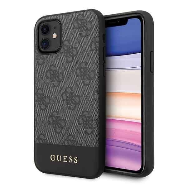 GUESS GUHCN61G4GGRIG IPHONE 11 6.1 " / XR GRAY / GRAY HARD CASE 4G STRIPE COLLECTION