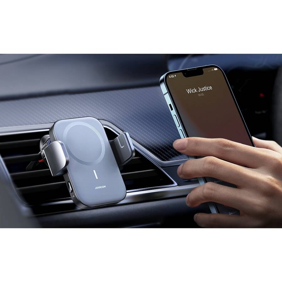 JOYROOM CAR HOLDER QI WIRELESS INDUCTION CHARGER 15W (MAGSAFE COMPATIBLE FOR IPHONE) FOR AIR VENT (JR-ZS295)
