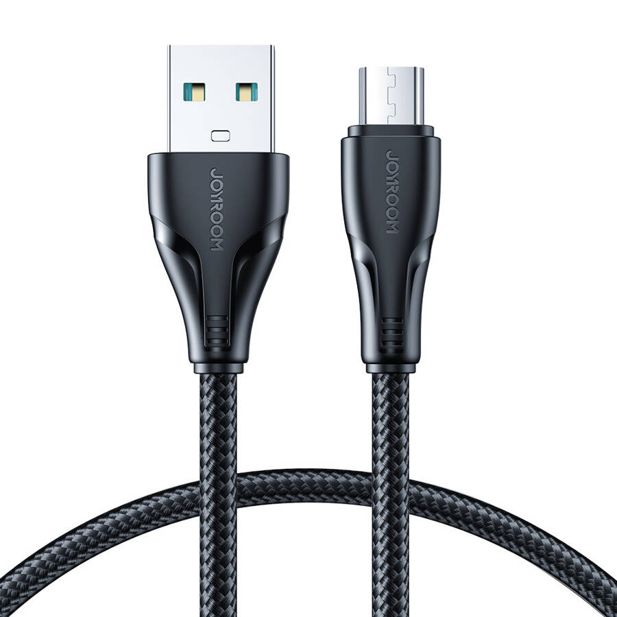 JOYROOM USB CABLE - MICRO USB 2.4A SURPASS SERIES FOR FAST CHARGING AND DATA TRANSFER 0.25 M BLACK (S-UM018A11)