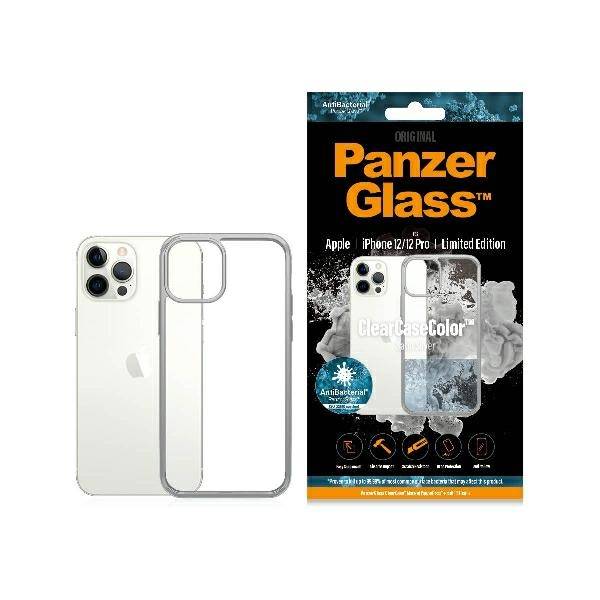 PANZERGLASS CLEAR CASE IPHONE 12 / 12 PRO ANTIBACTERIAL SILVER