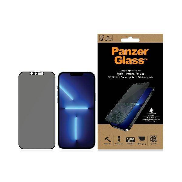 PANZERGLASS E2E MICROFRACTURE GLASS IPHONE 13 PRO MAX CAMSLIDER CF ANTIBACTERIAL BLACK