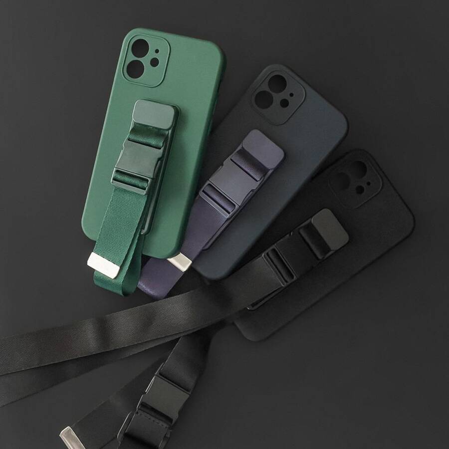 ROPE CASE SILICONE LANYARD COVER PURSE LANYARD STRAP FOR SAMSUNG GALAXY A13 5G BLACK