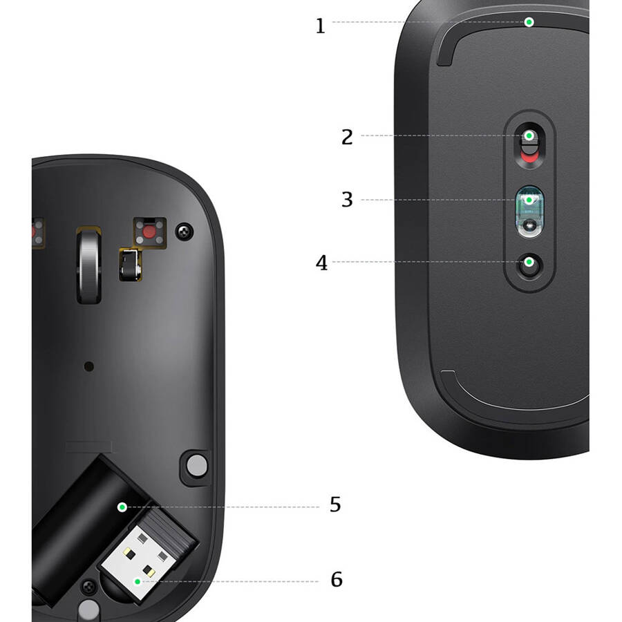 UGREEN HANDY WIRELESS USB MOUSE BLACK (MU001)