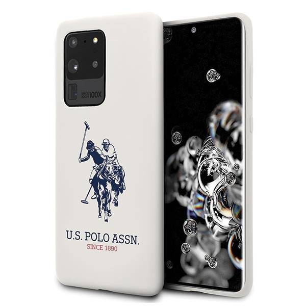 US POLO USHCS69SLHRWH S20 ULTRA G988 BIAŁY /WHITE SILICONE COLLECTION