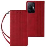 MAGNET STRAP CASE CASE FOR SAMSUNG GALAXY A13 5G POUCH WALLET + MINI LANYARD PENDANT RED