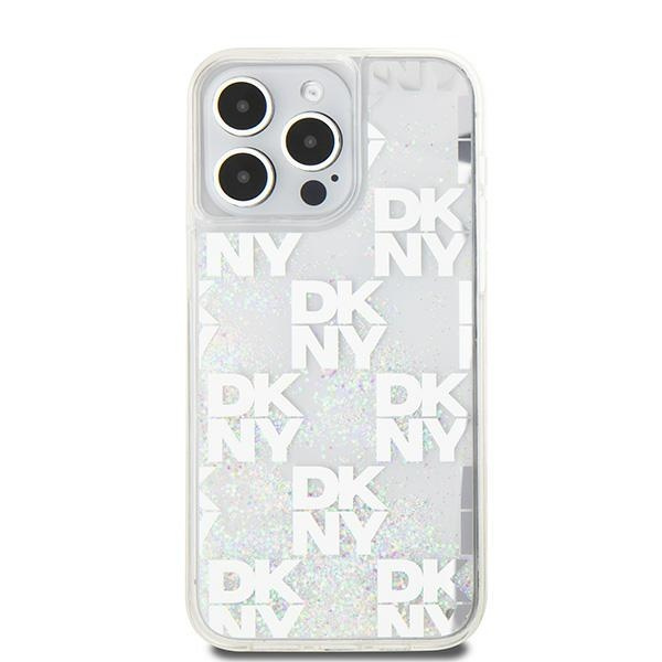DKNY DKHCP15XLCPEPT iPhone 15 Pro Max6.7" biały/white hardcase Liquid Glitter Multilogo