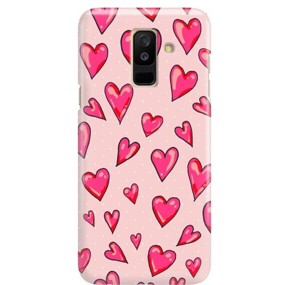 FUNNY CASE OVERPRINT BIG HEARTS SAMSUNG GALAXY A6 PLUS 2018