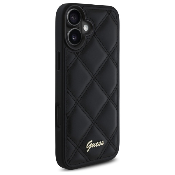 Guess GUHCP16SPSQSQSK iPhone 166.1" czarny/black hardcase Quiled Metal Logo