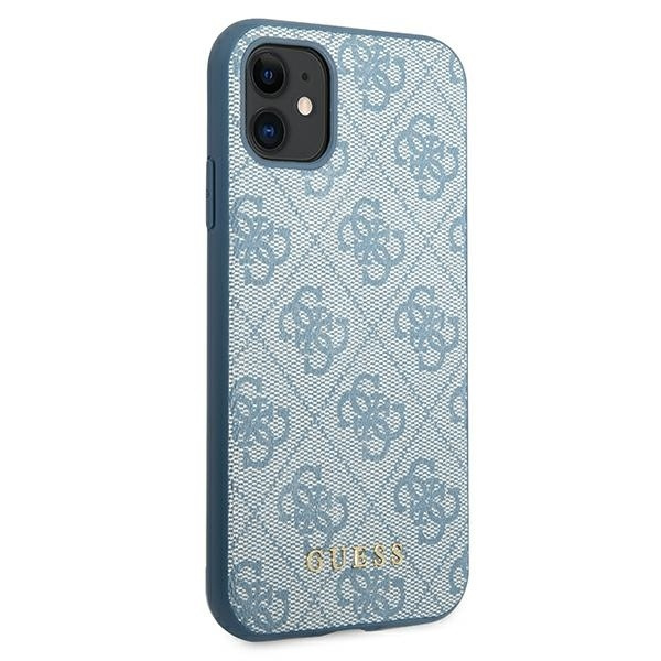 Guess GUHCN61G4GFBL iPhone 11 6,1"niebieski/blue hard case 4G Metal Gold Logo