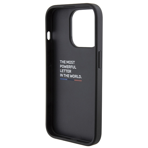 BMW Grip Stand Smooth &amp; Perforated case for iPhone 15 Pro Max - black