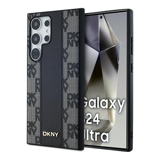 DKNY DKHMS24LPCPVSLK S24 Ultra S928czarny/black hardcase Leather Checkered Mono Pattern MagSafe