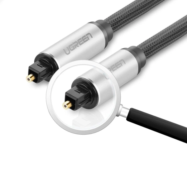 Kabel Ugreen AV108 10540 optyczny Toslink/SPDIF 2m - szary