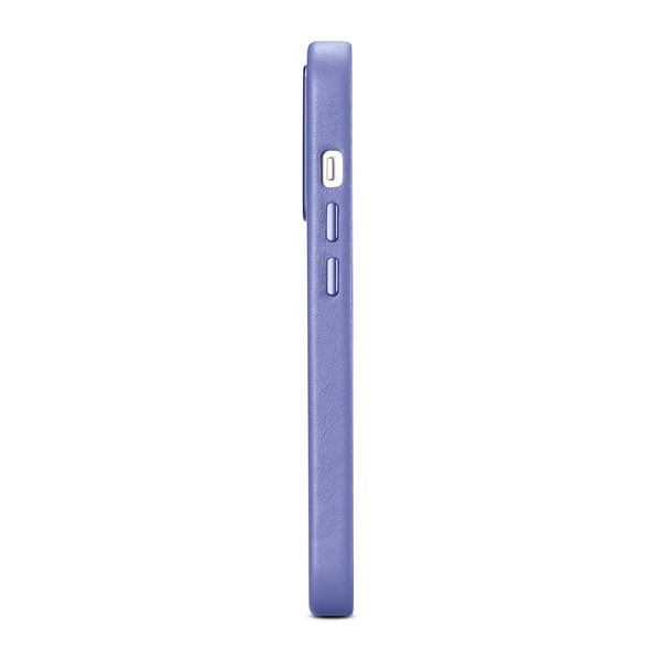 iCarer Case Leather Cover Genuine Leather Case for iPhone 14 Pro Max Light Purple (WMI14220708-LP) (MagSafe Compatible)