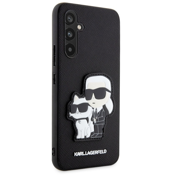 Etui Karl Lagerfeld Saffiano Karl&Choupette na Samsung Galaxy A34 5G - czarne