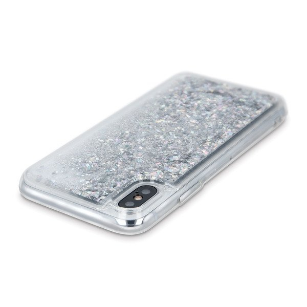 CASE ETUI LIQUID GLITTER TPU IPHONE 6 / 6S SREBRNY
