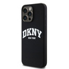 DKNY DKHMP14XSNYACH iPhone 14 Pro Max6.7" czarny/black hardcase Liquid Silicone White Printed Logo MagSafe