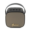 GUESS GŁOŚNIK BLUETOOTH GUWSB2P4SMK SPEAKER MINI CZARNY/BLACK 4G LEATHER SCRIPT LOGO WITH STRAP