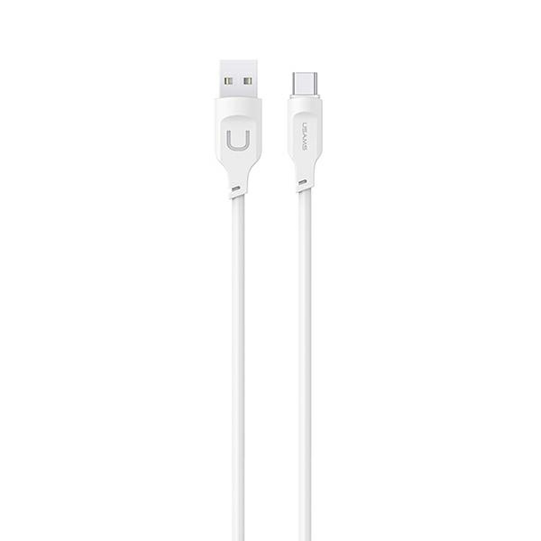 USAMS Kabel USB-C 6A 1,2m Fast Charging  Port Display Lithe Series biały/white SJ568USB02(US-SJ568)