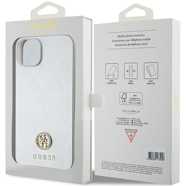 Guess GUHCP15MPS4DGPS iPhone 15 Plus / 14 Plus 6.7" srebrny/silver hardcase Strass Metal Logo