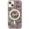 Guess GUHMP14MHCFWSP iPhone 14 Plus/ / 15 Plus 6.7" różowy/pink hardcase Flower MagSafe