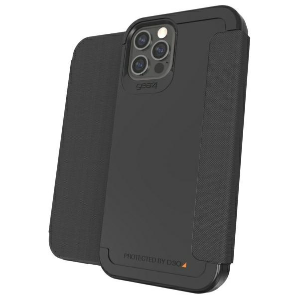 Etui Gear4 D3O Wembley Flip Wallet do     iPhone 12 / 12 Pro czarny/black