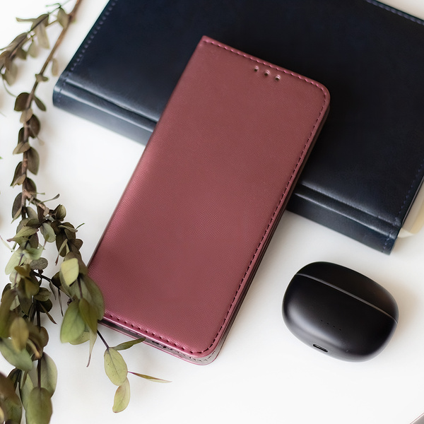 Etui Smart Magnetic do Oppo A38 4G burgundowe