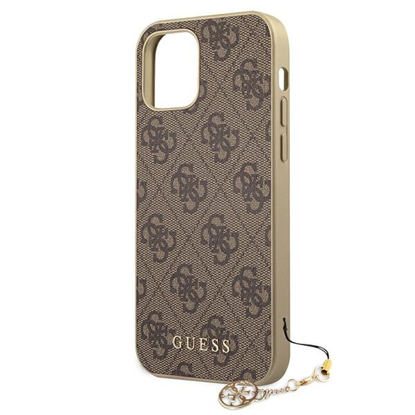 Guess GUHCP12MGF4GBR iPhone12/12 Pro 6,1" brązowy/brown hardcase 4G Charms Collection