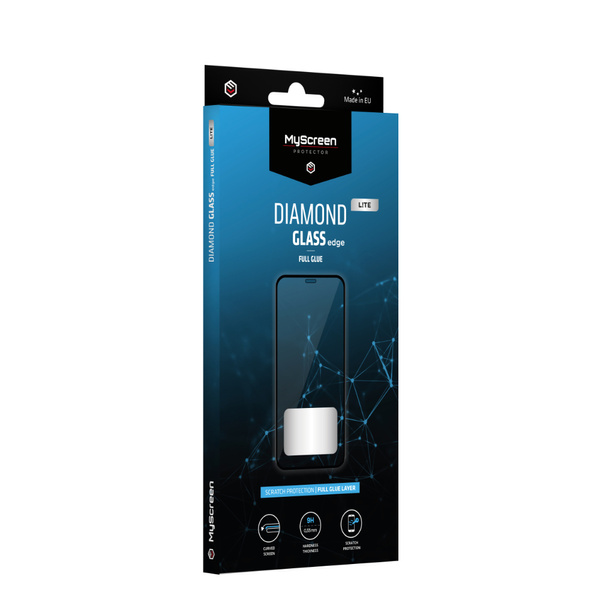 MyScreen DIAMOND GLASS LITE edge | FULL GLUE Black ZTE Blade A72 4G/V40 Vita