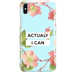 FUNNY CASE ETUI NADRUK ACTUALY I CAN IPHONE X / IPHONE XS