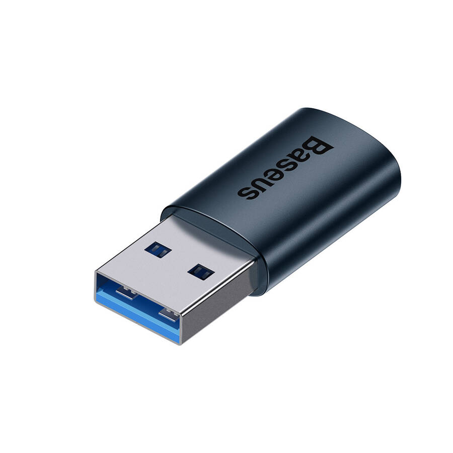 Baseus Ingenuity Series Mini adapter USB 3.1 OTG do USB Typ C niebieski (ZJJQ000103)