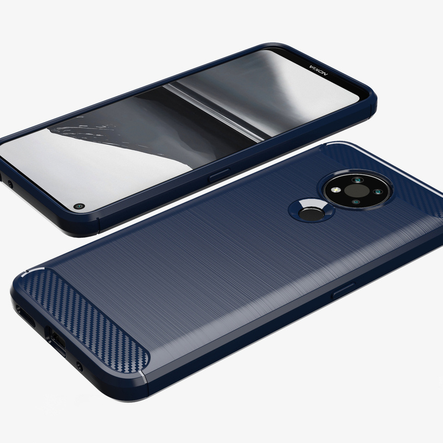 Carbon Case elastyczne etui pokrowiec Nokia 3.4 czarny