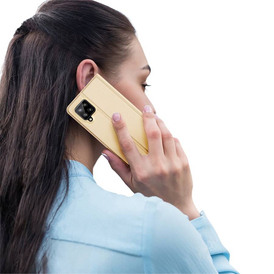 DUX DUCIS Skin Pro kabura etui pokrowiec z klapką Samsung Galaxy A42 5G złoty