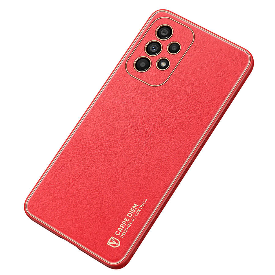 Dux Ducis Yolo eleganckie etui pokrowiec ze skóry ekologicznej Samsung Galaxy A33 5G czerwony