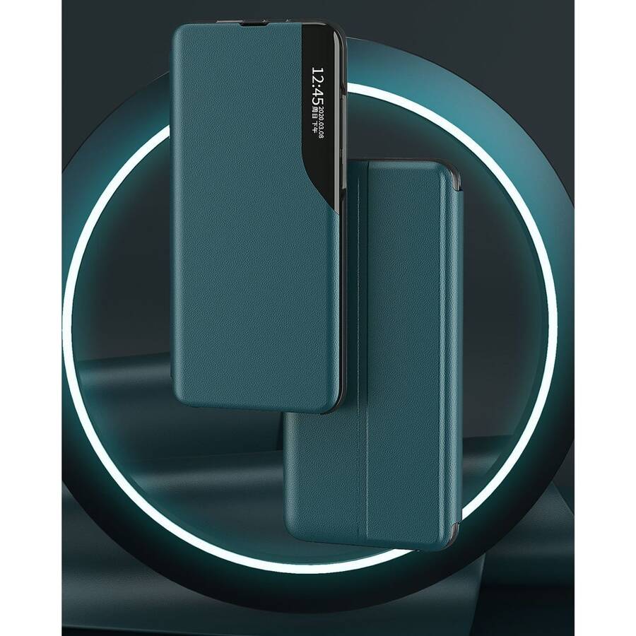 Eco Leather View Case elegancki futerał etui z klapką i funkcją podstawki Samsung Galaxy A32 4G czarny