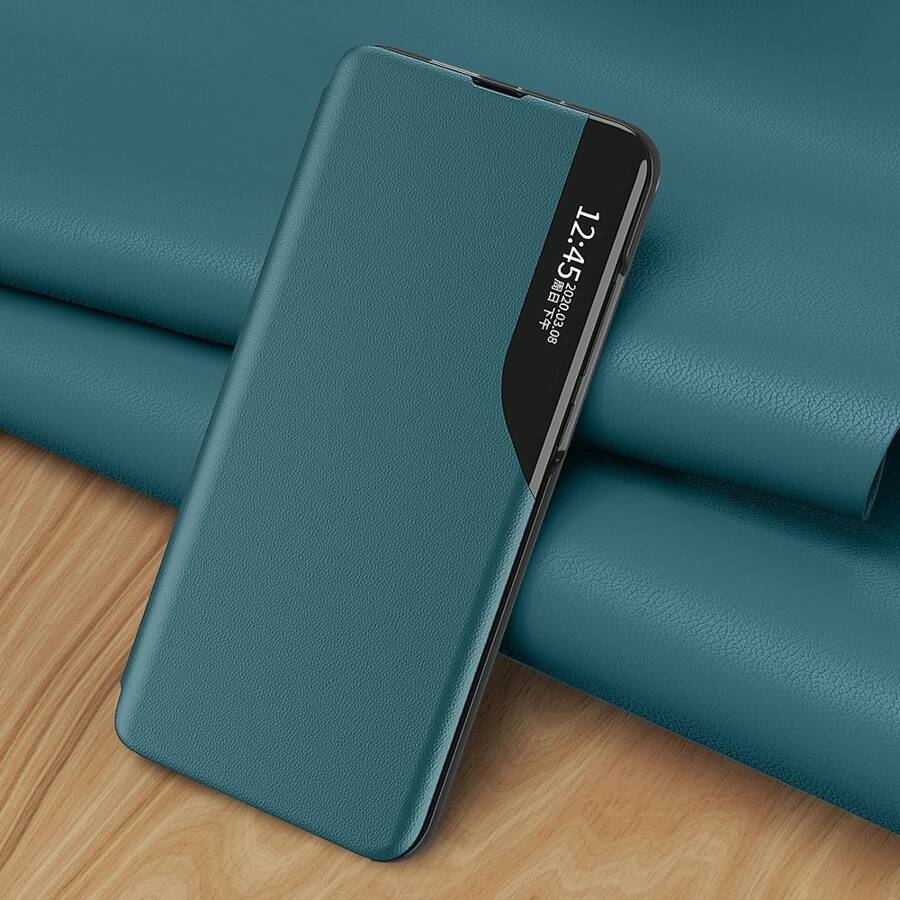 Eco Leather View Case elegancki futerał etui z klapką i funkcją podstawki Samsung Galaxy A32 4G czarny