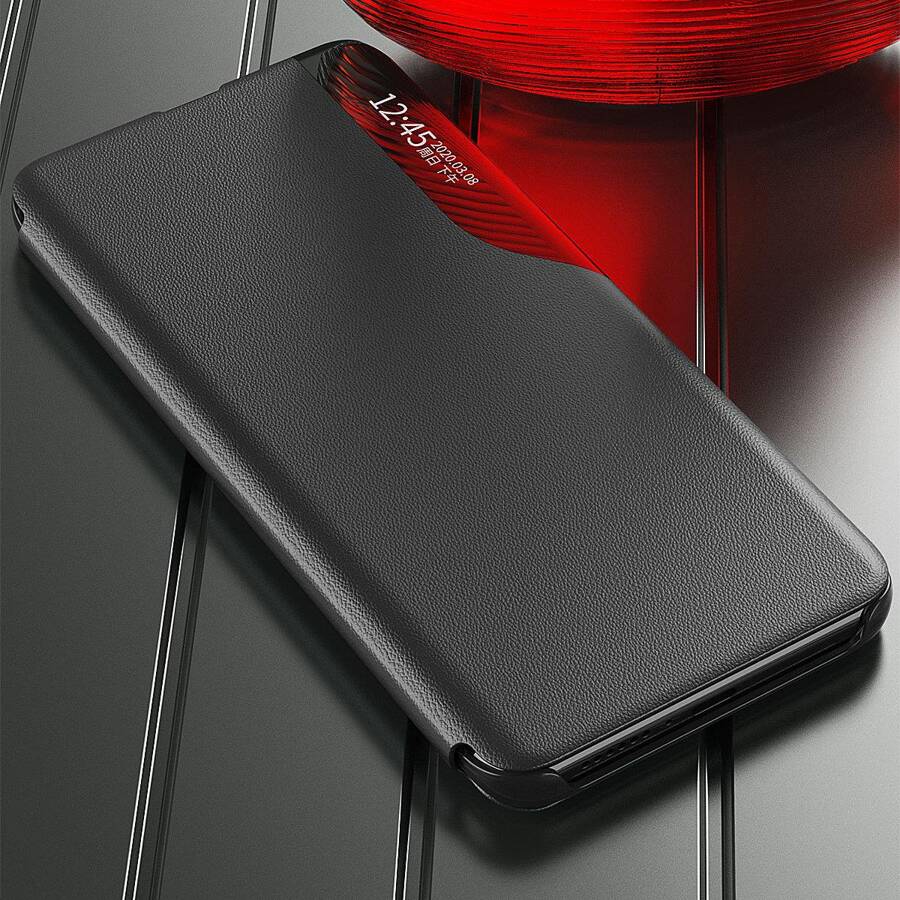 Eco Leather View Case elegancki futerał etui z klapką i funkcją podstawki Samsung Galaxy A33 5G czarny