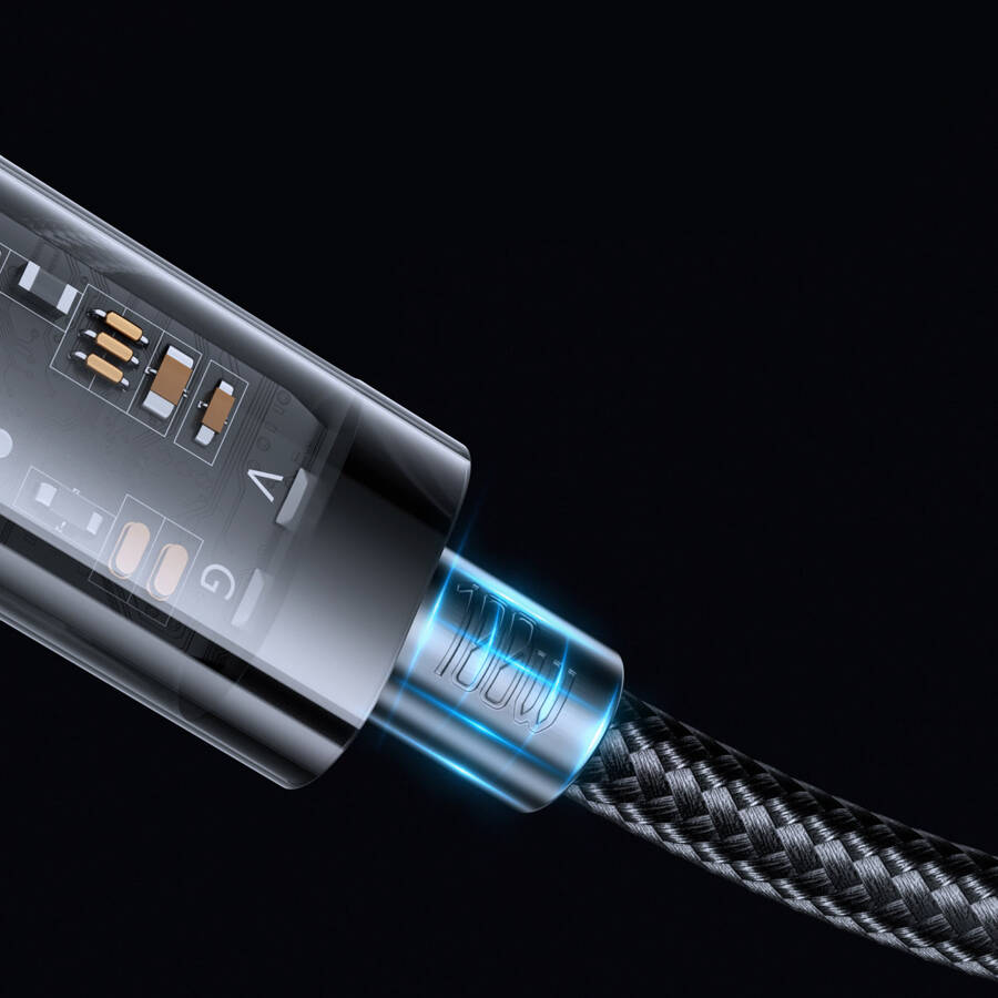 Joyroom kabel przewód USB Typ-C - USB Typ-C 100W 1,2m czarny (S-CC100A12)